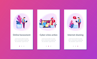 Image showing Internet shaming app interface template.
