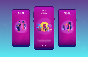 Image showing Solar energy app interface template.