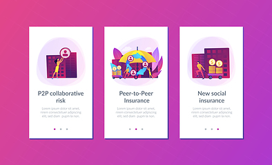 Image showing Peer-to-Peer insurance app interface template.