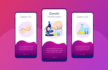 Image showing Genetic engineering app interface template.