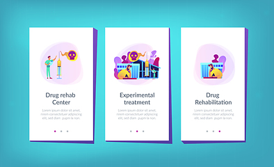 Image showing Drug rehab center app interface template.
