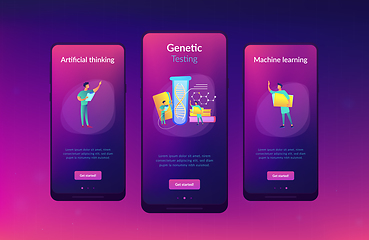 Image showing Genetic testing app interface template.