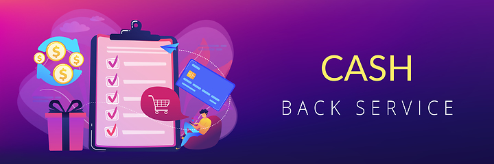 Image showing Cash back concept banner header.