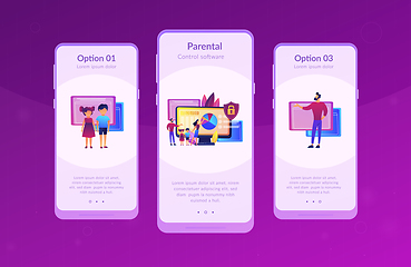 Image showing Parental control software app interface template.