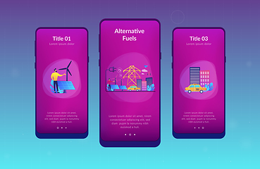 Image showing Alternative fuel app interface template.