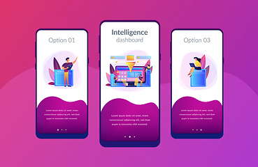 Image showing Business intelligence dashboard app interface template.