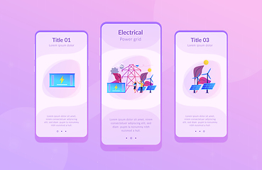 Image showing Energy storage app interface template.