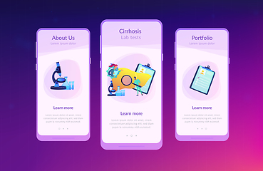 Image showing Cirrhosis app interface template.