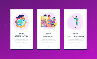 Image showing Body contouring app interface template.