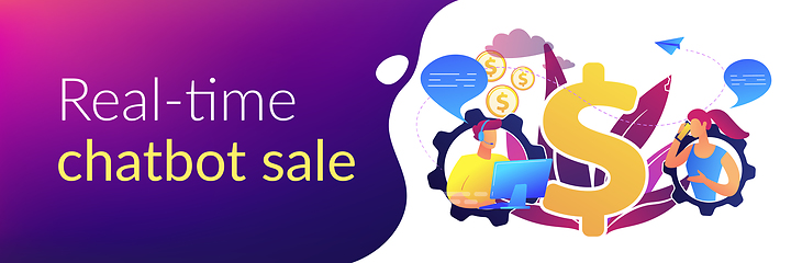 Image showing Conversational sales concept banner header.