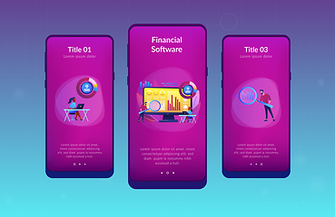 Image showing Financial management system app interface template.