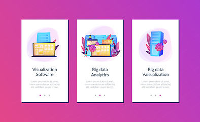 Image showing Big data visualization app interface template.