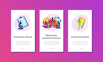 Image showing Obstructive pulmonary disease app interface template.