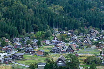 Image showing Shirakawago in Japan at evening