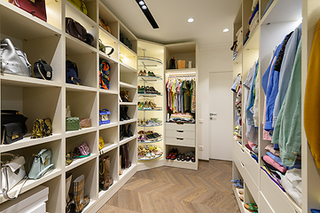 Image showing Large woman\'s wardrobe