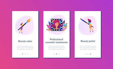 Image showing Beauty salon app interface template.