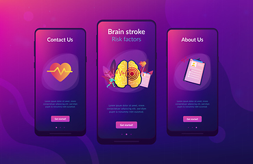 Image showing Stroke app interface template.