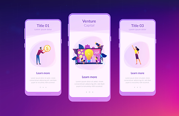 Image showing Venture investment app interface template.