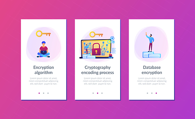 Image showing Cryptography and encryption app interface template.