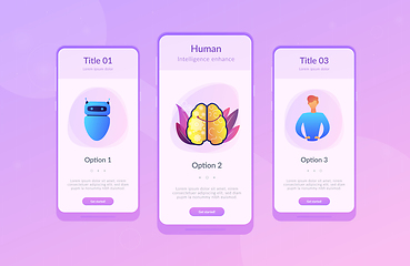 Image showing Augmented intelligence app interface template.