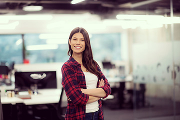 Image showing Portrait of  smiling female software developer