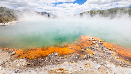 Image showing hot sparkling lake in New Zealand