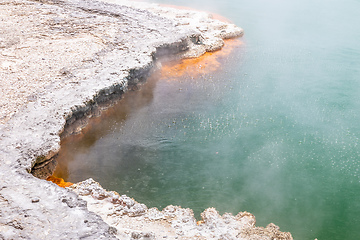 Image showing hot sparkling lake in New Zealand