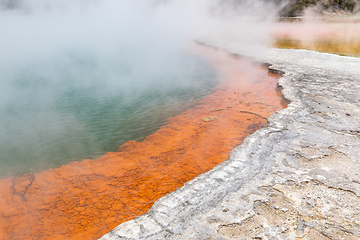 Image showing hot sparkling lake in New Zealand