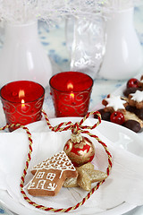 Image showing Christmas table setting