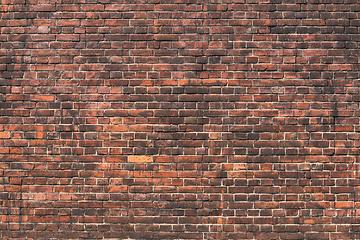 Image showing Old Red brick wall
