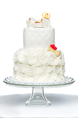 Image showing cake with bone for dog wedding