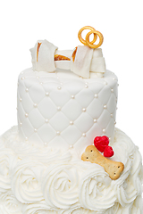 Image showing cake with bone for dog wedding