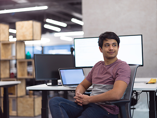 Image showing Portrait of smiling software developer