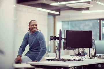 Image showing Portrait of black male software developer