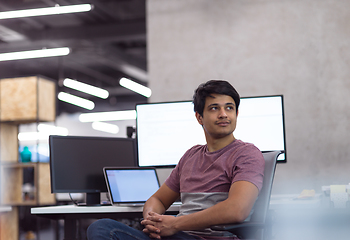 Image showing Portrait of smiling software developer