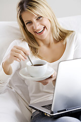 Image showing coffe computer time