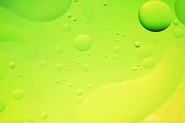 Image showing Colorful abstract background with oil drops on water