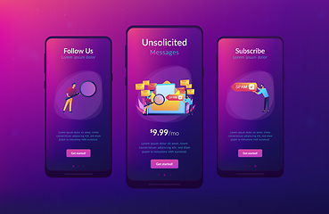 Image showing Spam app interface template.