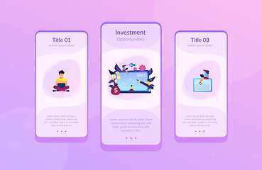 Image showing Investment fund app interface template.