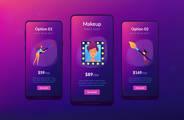 Image showing Professional makeup app interface template.