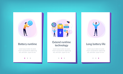 Image showing Battery runtime app interface template.
