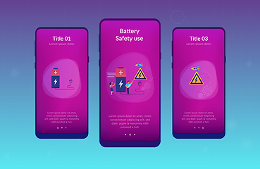 Image showing Safety battery app interface template.