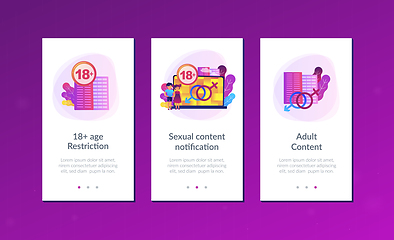 Image showing Adult content app interface template.