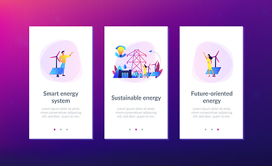 Image showing Sustainable energy app interface template.