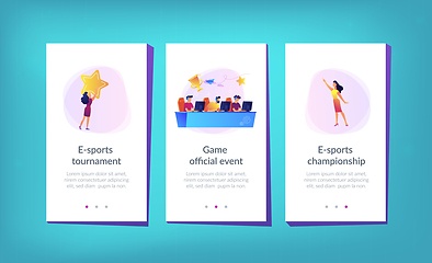 Image showing E-sport tournament app interface template.