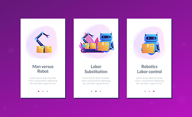 Image showing Labor substitution app interface template.