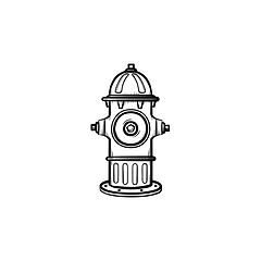 Image showing Hydrant hand drawn sketch icon.