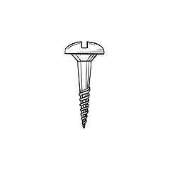 Image showing Screw hand drawn sketch icon.