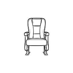 Image showing Office seat hand drawn sketch icon.