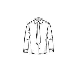 Image showing Business shirt hand drawn sketch icon.